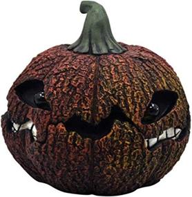 img 4 attached to Solar Powered Weathered Orange Jack-O-Lantern Outdoor Decoration - Moonrays 97028