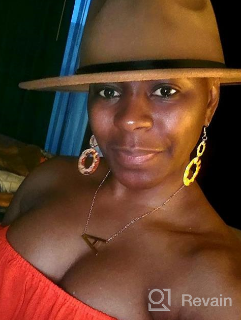 img 1 attached to Ladies Belt Buckle Fedora Hat With Lisianthus Flower Accent review by Olusola Reid