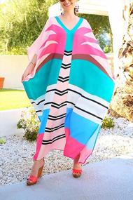 img 3 attached to Women'S Loose Lightweight Kaftan Kimono Cardigan Beach Cover Up Maxi Dress
