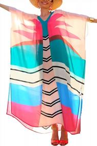 img 4 attached to Women'S Loose Lightweight Kaftan Kimono Cardigan Beach Cover Up Maxi Dress