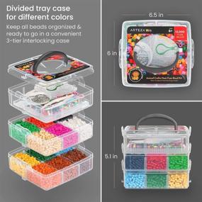 img 1 attached to Arteza Kids Heat Fuse Beads Set - 12000 Iron Beads In 12 Colors, 35 Animal-Themed Designs, 5 Templates, 10 Key Rings For Indoor Play And After-School Craft Activities