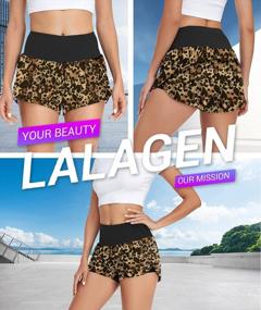 img 1 attached to LALAGEN High-Waisted Running Shorts With Pockets For Women - Soft And Comfortable Active Sports Shorts For Workouts