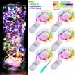6pcs multicolor fairy lights 3 modes twinkle lights with 20 led starry string lights on 6.5ft silver wire,fairy lights battery powered by 2xcr2032 for party,wedding,christmas tabel decor,warm white logo