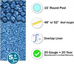 img 2 attached to 15-Foot Round Overlap Pool Liner - Smartline Boulder Swirl Design, Fits 48-52-Inch Walls Of Above-Ground Pools With Steel Siding, Made Of 20 Gauge Virgin Vinyl