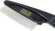 pet republique flea comb for dogs, cats, and pets – grooming tool to safely remove fleas, mites, ticks, dandruff flakes – fine pins for effective results logo