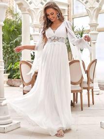 img 2 attached to Stunning Illusion Chiffon Wedding Dress With Appliques By Ever-Pretty