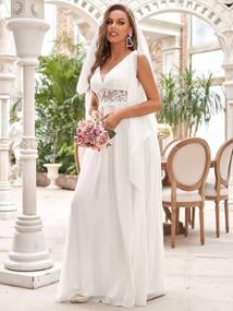 img 1 attached to Stunning Illusion Chiffon Wedding Dress With Appliques By Ever-Pretty