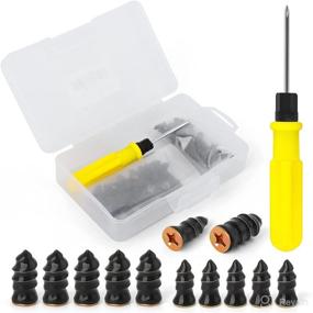 img 4 attached to MEANLIN 80PCS Tire Repair Rubber Nail Kit: Vacuum Tire Repair Screws, Self-Service Fast Tool for Car & Motorcycle