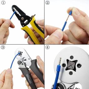 img 1 attached to 1000 PCS AWG 22/0.5Mm² Copper Crimp Connectors, Wire Ferrules Insulated Pin Cord End Terminals Black - XHF