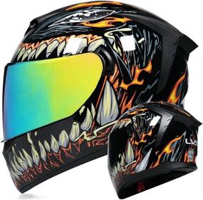 img 4 attached to 🏍️ TRIPERSON Full Face Motorcycle Helmet: DOT Approved Crash Helmet for Men and Women - Ideal for Motorbikes, Mopeds, Street Bikes, and Racing