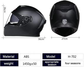 img 1 attached to 🏍️ TRIPERSON Full Face Motorcycle Helmet: DOT Approved Crash Helmet for Men and Women - Ideal for Motorbikes, Mopeds, Street Bikes, and Racing