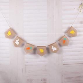 img 1 attached to Easter Bunny And Carrot Bunting Garland - Festive Decorations For Parties, Favors, And Springtime Celebrations