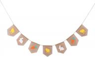 easter bunny and carrot bunting garland - festive decorations for parties, favors, and springtime celebrations logo