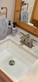 img 6 attached to Upgrade Your Bathroom With Homevacious Vessel Vanity Sink Pop-Up Drain Stopper In Brushed Nickel