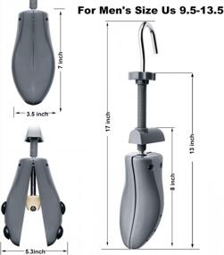 img 3 attached to Men'S Adjustable Length & Width Shoe Stretcher And Shoe Trees For US Size 10-13.5