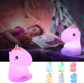 img 4 attached to Unicorn Night Light Gifts For Girls Kids Ages 2-8, Best Christmas Presents For Toddlers & Preschoolers, Cute Bedroom Decorations.