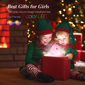 img 3 attached to Unicorn Night Light Gifts для девочек в возрасте от 2 до 8 лет, лучшие рождественские подарки для малышей и дошкольников, милые украшения для спальни.