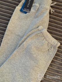 img 7 attached to Sensory-Friendly Nautica Heather Fleece Sweatpants 👖 for Girls - Clothing for Pants & Capris