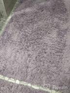 img 1 attached to ROSMARUS Grey Shaggy Bath Rug - Non-Slip, Soft And Absorbent Mat For Luxurious Bathroom Experience review by Chad Dahl