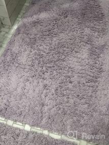 img 7 attached to ROSMARUS Grey Shaggy Bath Rug - Non-Slip, Soft And Absorbent Mat For Luxurious Bathroom Experience