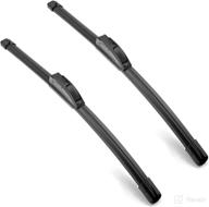 🚗 heeteco 22-inch + 22-inch 3-he wiper blades - high-quality all-seasons front windshield wipers (pack of 2) logo