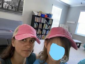 img 6 attached to Funky Junque Mother Daughter Baseball Cap Bundle: Style Hair Up Or Down With Criss Cross & Mesh Back Design