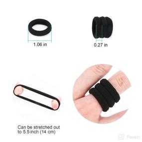 img 2 attached to 👶 OYBUFSH 100PCS Black Seamless Baby Hair Ties - Premium Cotton Elastics for Tiny Kids - Thick Ponytail Holders for Girls and Toddlers (1 Inch Diameter)