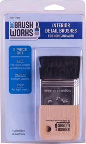 img 3 attached to 🖌️ Versatile Handmade Brush Set by Ohio Brush Works: Ideal for Interior Detailing in Home and Auto, Designed for Delicate and Hard to Reach Areas, Ergonomic Handle, Includes Crack and Screen Cleaning (3 Piece Set)