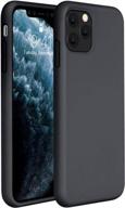 shockproof iphone 11 pro case - miracase liquid silicone gel rubber cover with full body protection and drop resistance in black, compatible with 5.8 inch (2019) model logo