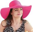 summer beach hat with wide brim for women - stylish straw floppy hat with sun protection logo