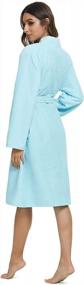img 2 attached to Soft Terry Cloth Women'S Kimono Bathrobe - Lightweight Knee-Length Bath Gown For Comfortable Lounging