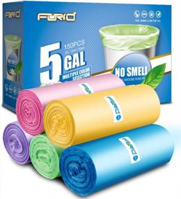 img 4 attached to FORID 4-5 Gallon Small Garbage Bags – 150 Pack Of Durable Trash Can Liners For Home, Office, Bathroom, And Bedroom Waste Bins In 5 Colors