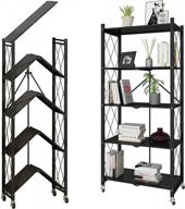 get organized with benoss foldable metal storage shelves - heavy-duty, no assembly, and portable! logo