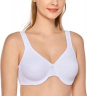 delimira women's minimizer bra plus size underwire smooth full coverage seamless bras логотип