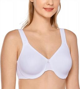 img 4 attached to DELIMIRA Women'S Minimizer Bra Plus Size Underwire Smooth Full Coverage Seamless Bras