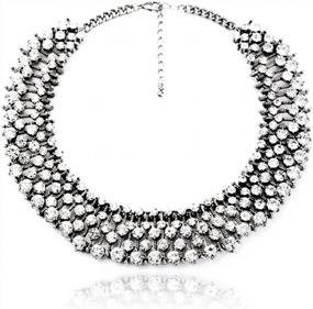 img 3 attached to Горячая серебряная модная ожерелье с ринестонами, вдохновленное британской принцессой Кейт Миддлтон и веселой Гранд Макушкой