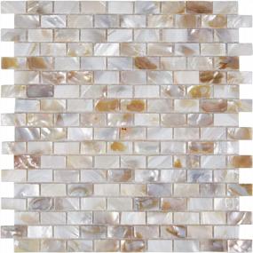 img 4 attached to Mother Of Pearl Decorative Tiles By LONGKING - B-01 (10 Pieces)