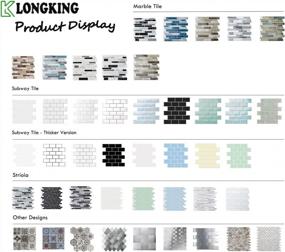 img 1 attached to Mother Of Pearl Decorative Tiles By LONGKING - B-01 (10 Pieces)