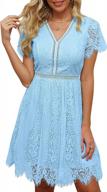 merokeety women's floral lace v-neck wedding dress: perfect for cocktail parties & special occasions! logo