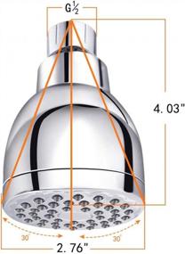 img 3 attached to High Pressure 3 Inch Anti-Leak Fixed Showerhead - Enjoy An Excellent Shower Experience With High Efficiency And Adjustable Metal Swivel Ball Joint (Chrome)