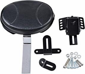 img 1 attached to 👍 Astra Depot Adjustable Plug-in Driver Rider Backrest for Harley Touring FLH FLT Slotted Seat: Ultimate Comfort and Support 1988-2020 (No Pocket)