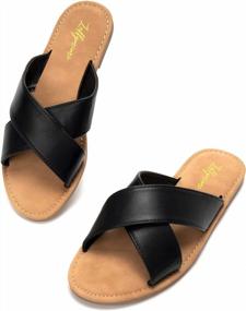 img 2 attached to Stylish And Comfortable Slip-On Flat Sandals For Women: LUFFYMOMO'S Casual Fashion Summer Footwear