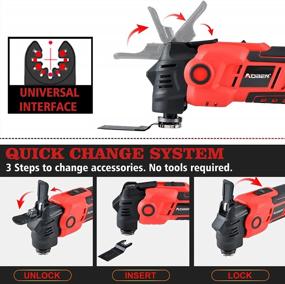 img 3 attached to AOBEN Cordless Oscillating Multi-Tool Kit With Li-Ion Battery - 21V 22000 OPM 4.5° Angle, Includes 18Pcs Accessories For Cutting, Sanding, And Grinding