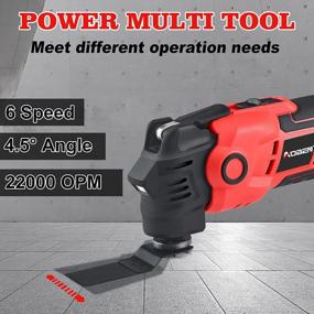 img 2 attached to AOBEN Cordless Oscillating Multi-Tool Kit With Li-Ion Battery - 21V 22000 OPM 4.5° Angle, Includes 18Pcs Accessories For Cutting, Sanding, And Grinding