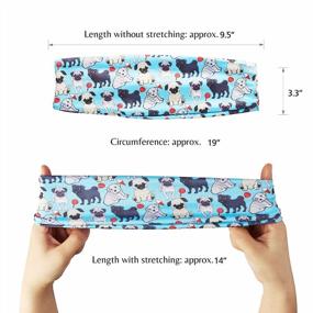 img 3 attached to Women'S Wide Headband With Pug Dog Design - Funny Gift For Wife - Adult Headbands With Cat, Fox And Narwhal Designs.