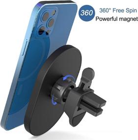 img 2 attached to 🚗 Magnetic Wireless Car Charger with Auto-Clamping Vent Mount for iPhone 12/Pro Max/Mini/Xs/Xr/X/11 Pro Max/11 Pro