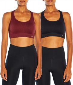 img 4 attached to Marika Women'S Julie Low Impact Seamless Sports Bra 2 Pack - Perfect For Active Wear!