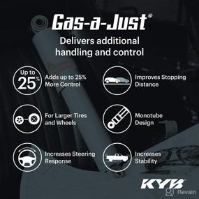 img 1 attached to 🔧 KYB KG5040 Gas-a-Just Gas Shock: Silver & White Performance Shocks