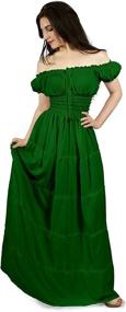 img 1 attached to 💃 Chic and Bohemian: Renaissance Peasant Hippie Tiered Hunter Women's Clothing Dresses