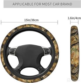 img 3 attached to Camo Steering Wheel Cover For Women &Amp